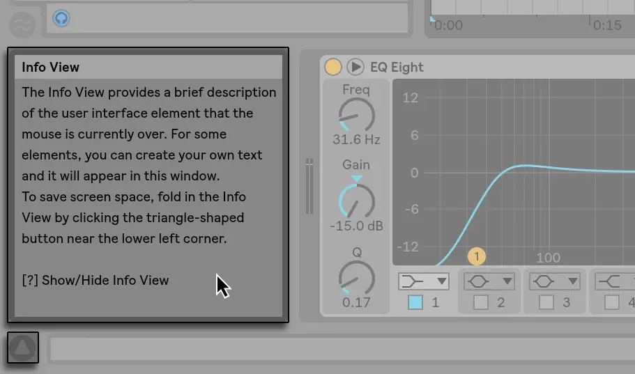 Learn Ableton - Info View