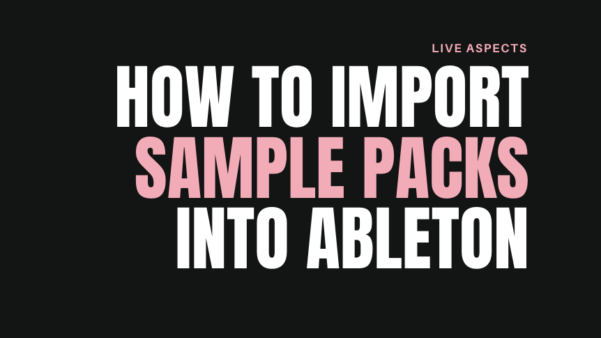 ableton live packs on separate drive