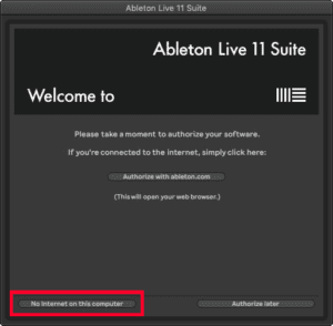 how to authorize ableton live 11 suite