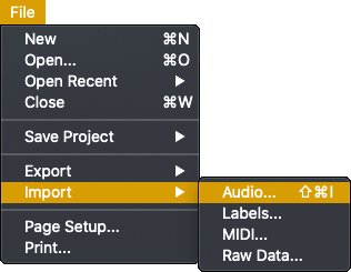Import Audio - Audacity