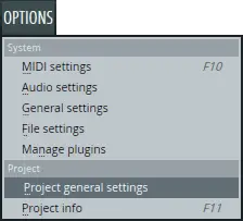 Go To Options > Project General Settings