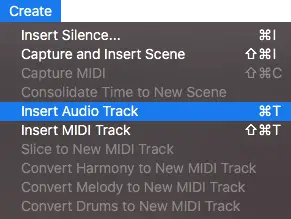 Insert Audio Track