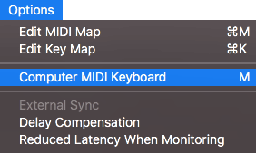 Computer MIDI Computer On/Off