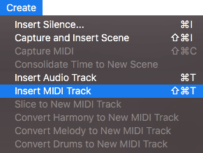 Insert MIDI Track