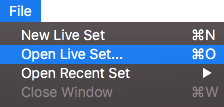 Open Live Set