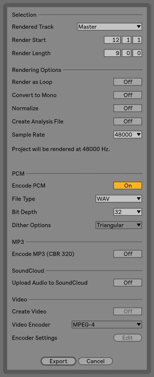 ableton live keyboard shortcut