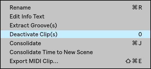 Deactivate Clip(s)