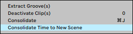 Consolidate Time to New Scene
