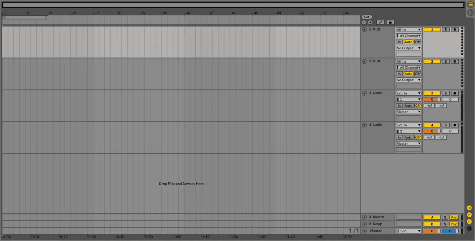 Ableton Live Arrangement View